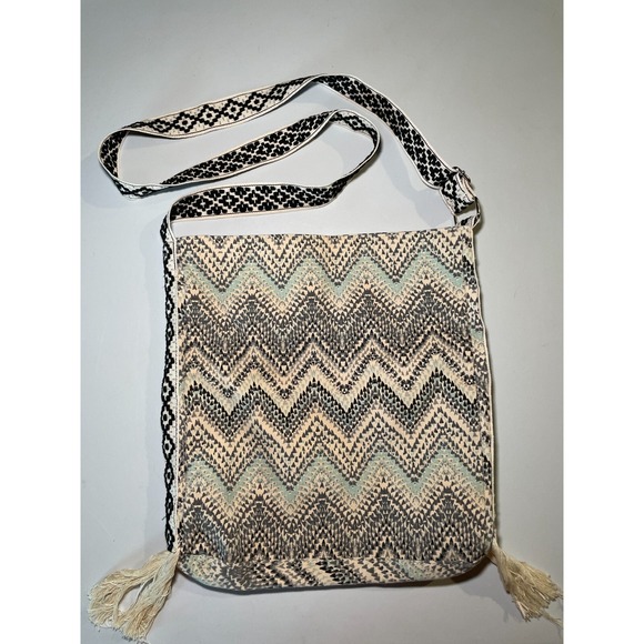 Canvas Boho Western Crossbody Tassel Messenger‎ Bag - Picture 1 of 3